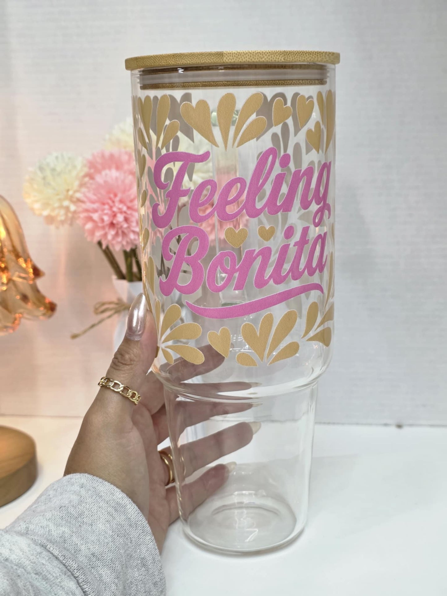 Mexican Talavera 40oz Tumbler, Gift for Her with Talavera Design, Talavera Gifts for Her, Mexican Talavera, Cafecito Tumbler, Latina Gift, Mexican Gift for Women