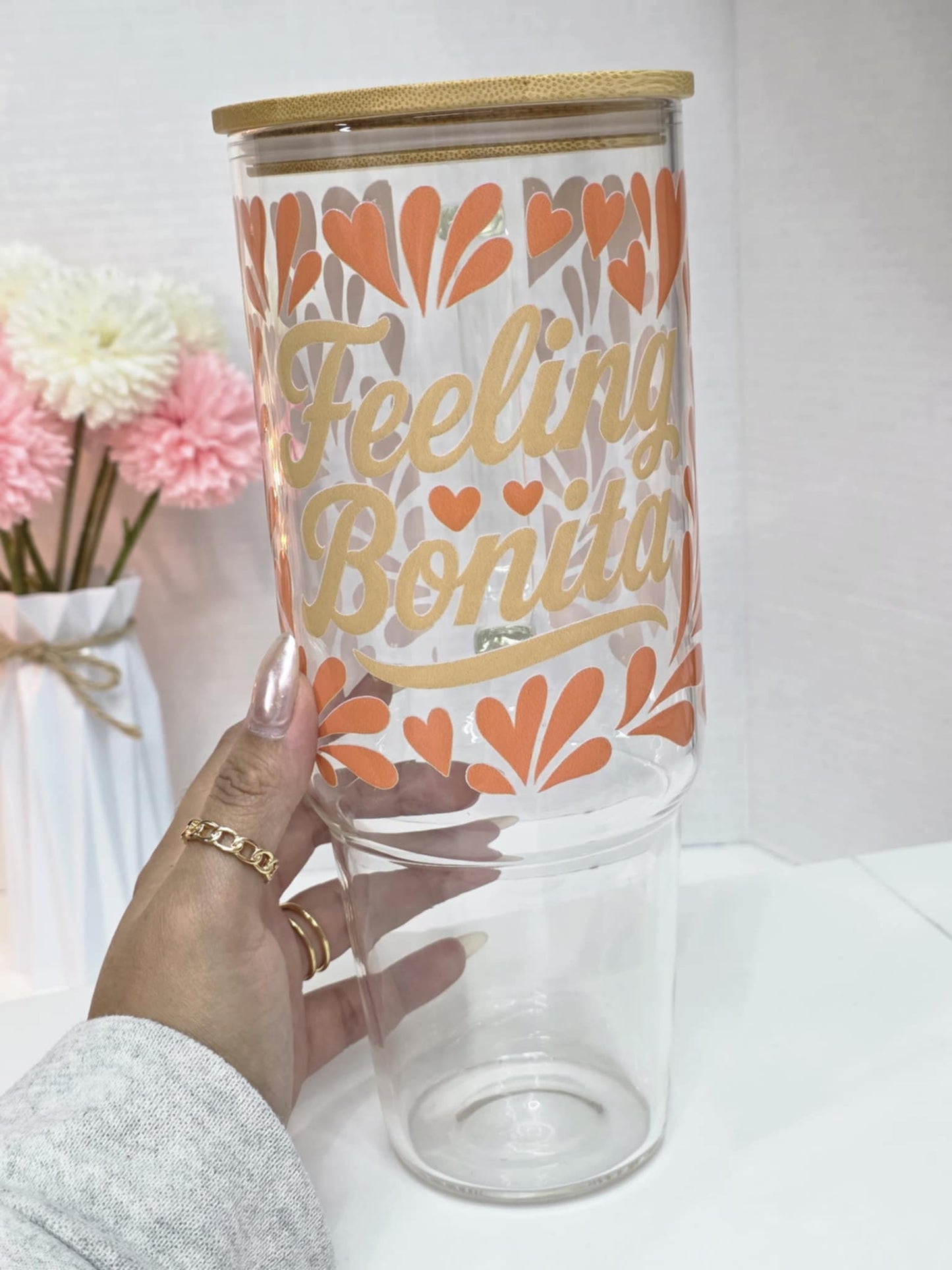Mexican Talavera 40oz Tumbler, Gift for Her with Talavera Design, Talavera Gifts for Her, Mexican Talavera, Cafecito Tumbler, Latina Gift, Mexican Gift for Women